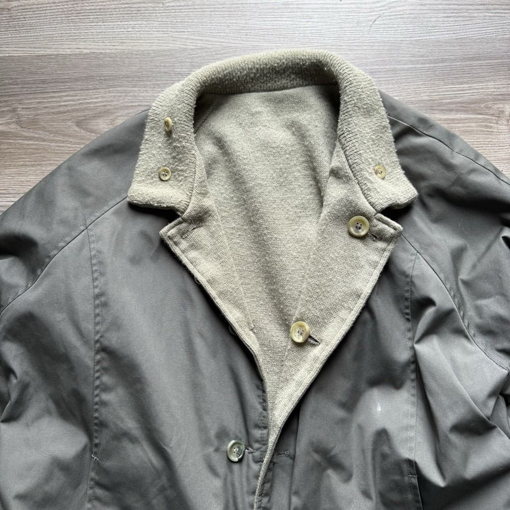 Vintage Lacoste‎ Izod Reversible Knit Cardigan Nylon Windbreaker Jacket L - Picture 7 of 9